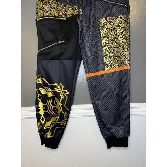 Nomadic Movement Sweatpants Mens Large Gray Geometric Fleece Jogger Festival - Picture 3 of 10